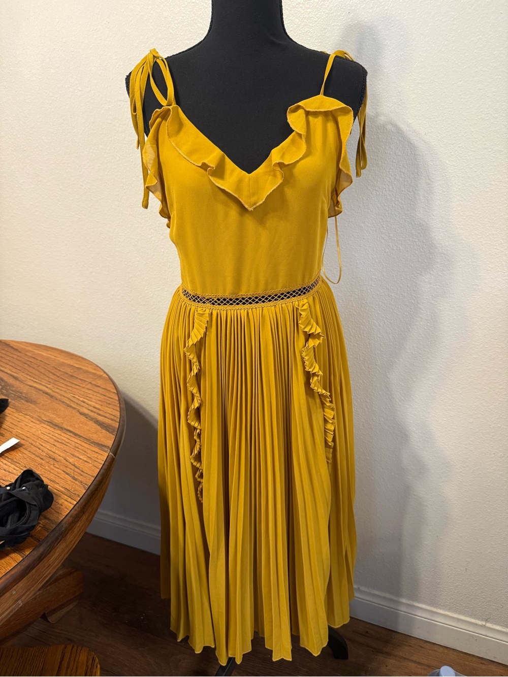 Two sisters the label fall wedding guest dress pleated designer